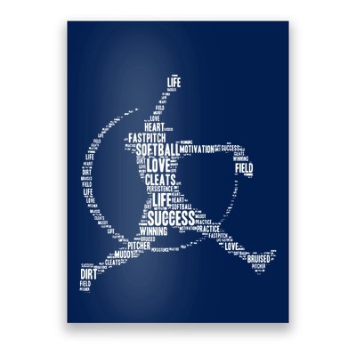 Softball Pitcher Fastpitch T Softball Mom Poster