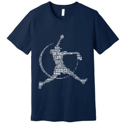 Softball Pitcher Fastpitch T Softball Mom Premium T-Shirt