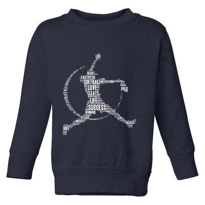 Softball Pitcher Fastpitch T Softball Mom Toddler Sweatshirt