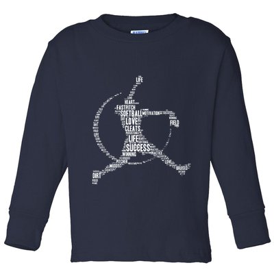 Softball Pitcher Fastpitch T Softball Mom Toddler Long Sleeve Shirt