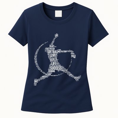 Softball Pitcher Fastpitch T Softball Mom Womens T-Shirt
