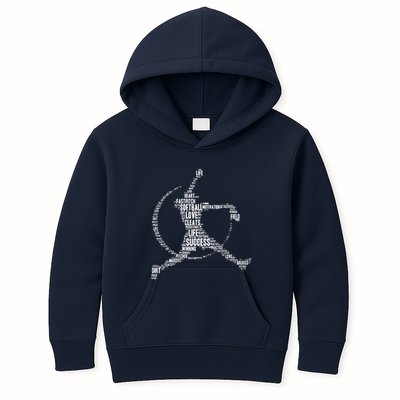 Softball Pitcher Fastpitch T Softball Mom Kids Hoodie