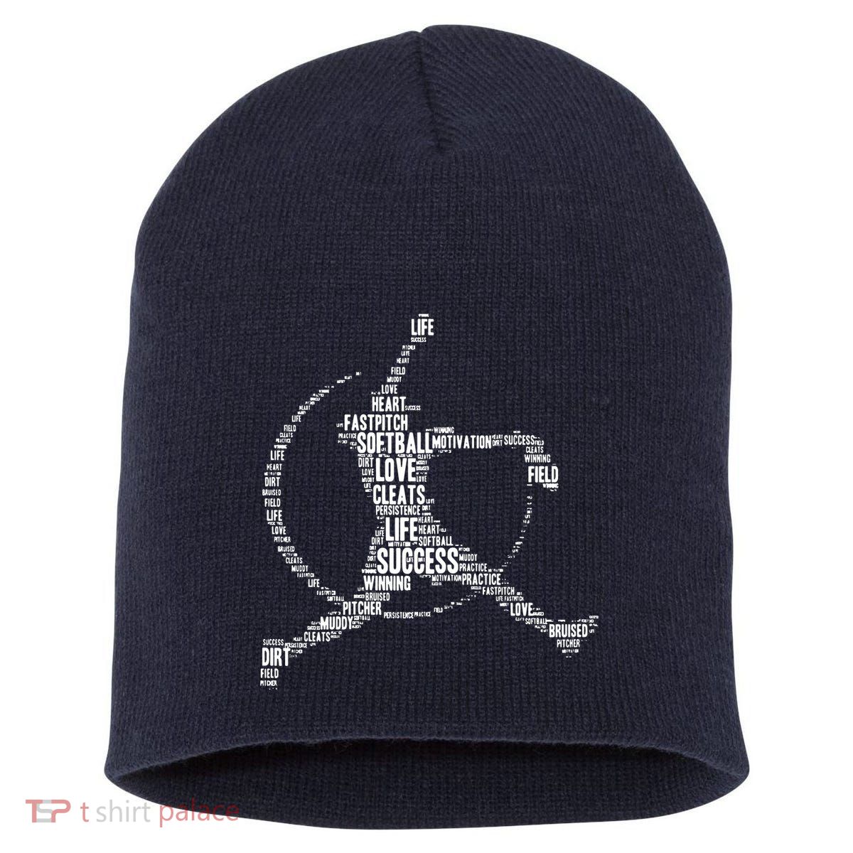 Softball Pitcher Fastpitch T Softball Mom Short Acrylic Beanie