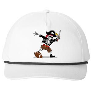 Skeleton Pirate Football Halloween Costume Design Snapback Five-Panel Rope Hat