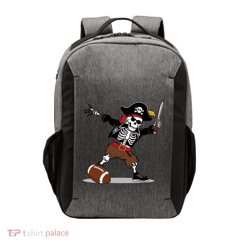 Skeleton Pirate Football Halloween Costume Design Vector Backpack
