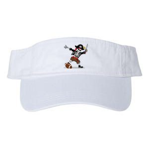 Skeleton Pirate Football Halloween Costume Design Valucap Bio-Washed Visor