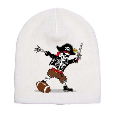 Skeleton Pirate Football Halloween Costume Design Short Acrylic Beanie