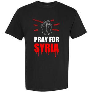 Support Pray For Syria Country Design Garment-Dyed Heavyweight T-Shirt