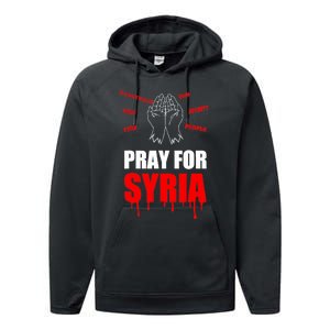 Support Pray For Syria Country Design Performance Fleece Hoodie