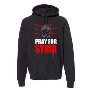 Support Pray For Syria Country Design Premium Hoodie