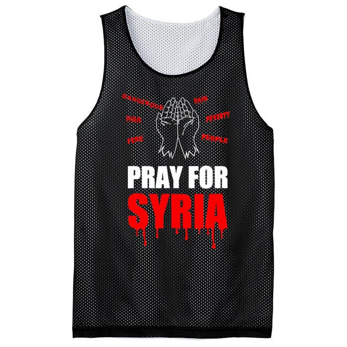 Support Pray For Syria Country Design Mesh Reversible Basketball Jersey Tank