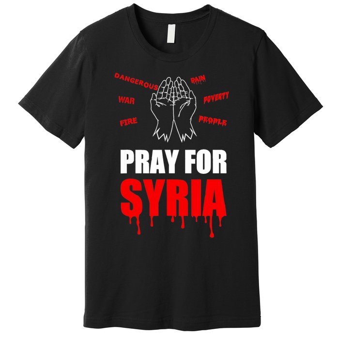 Support Pray For Syria Country Design Premium T-Shirt