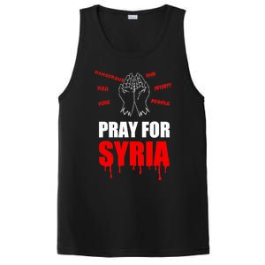 Support Pray For Syria Country Design PosiCharge Competitor Tank