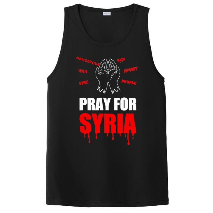 Support Pray For Syria Country Design PosiCharge Competitor Tank