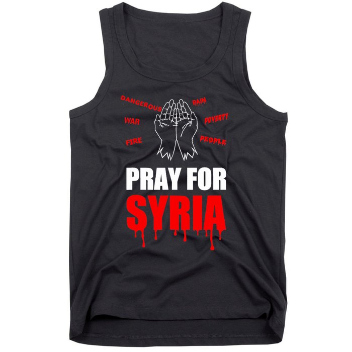 Support Pray For Syria Country Design Tank Top