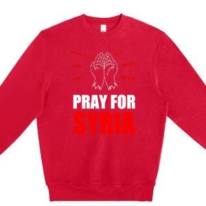 Support Pray For Syria Country Design Premium Crewneck Sweatshirt