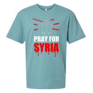 Support Pray For Syria Country Design Sueded Cloud Jersey T-Shirt