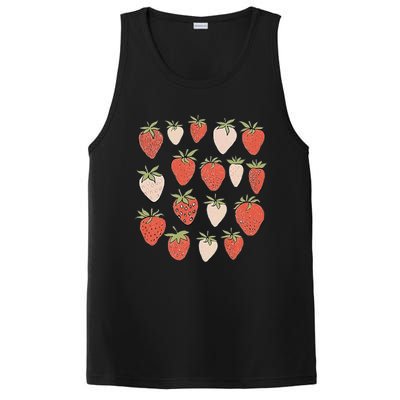 Strawberry Pattern Fruitarian Berry Strawberries Fruit Lover PosiCharge Competitor Tank