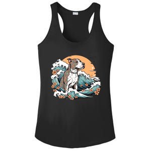 Summer Pitbull Funny Pitbull Mom Dog Mama Beach Vibes Dog Wave Summer Ladies PosiCharge Competitor Racerback Tank