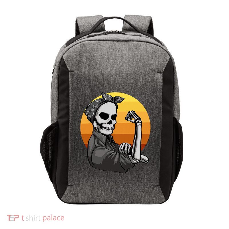 Skeleton Pinup Funny Funeralcar Hearse Vehicle Vector Backpack