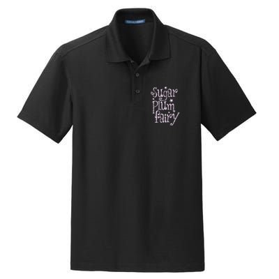 Sugar Plum Fairy Cute Christmas Dry Zone Grid Polo