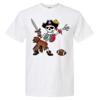 Skeleton Pirate Football Halloween Costume Design Garment-Dyed Heavyweight T-Shirt