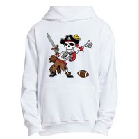 Skeleton Pirate Football Halloween Costume Design Urban Pullover Hoodie