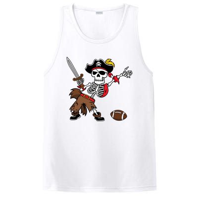 Skeleton Pirate Football Halloween Costume Design PosiCharge Competitor Tank