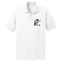 Skeleton Pirate Football Halloween Costume Design PosiCharge RacerMesh Polo