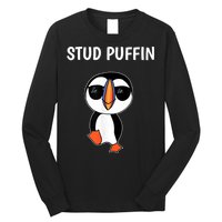Stud Puffin Funny Bird Long Sleeve Shirt