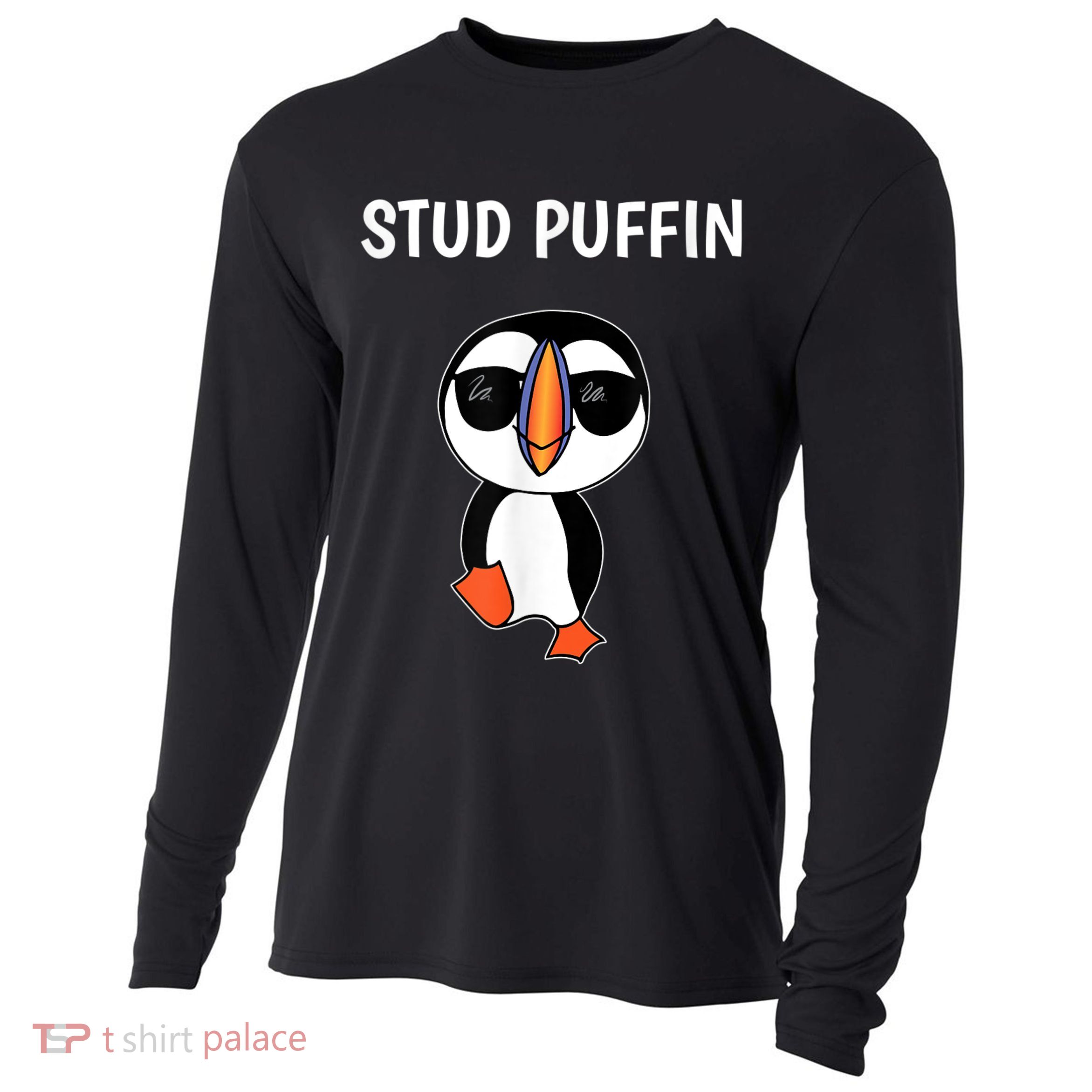 Stud Puffin Funny Bird Cooling Performance Long Sleeve Crew