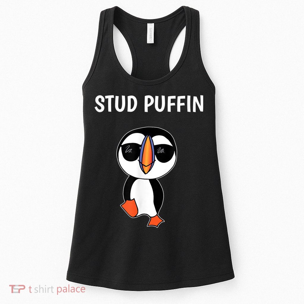 Stud Puffin Funny Bird Womens Tank Top