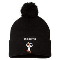 Stud Puffin Funny Bird Pom Pom 12in Knit Beanie