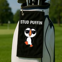 Stud Puffin Funny Bird Golf Towel