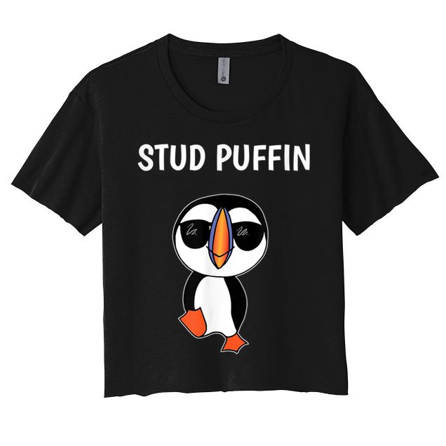 Stud Puffin Funny Bird Crop Top