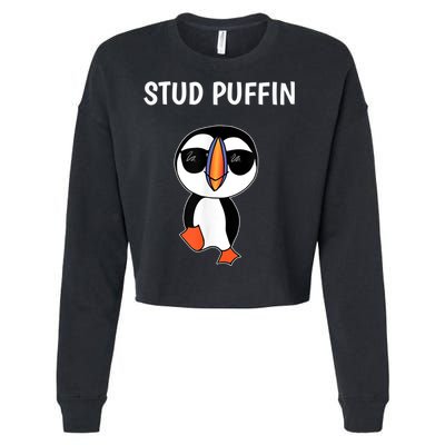 Stud Puffin Funny Bird Cropped Pullover Crew