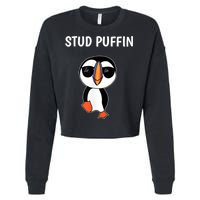 Stud Puffin Funny Bird Cropped Pullover Crew