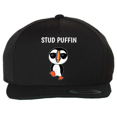 Stud Puffin Funny Bird Wool Snapback Cap