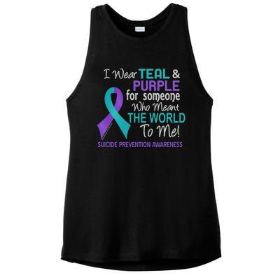 Suicide Prevention Funny Gift For Someone Who Meant World To Me Ladies PosiCharge Tri-Blend Wicking Tank