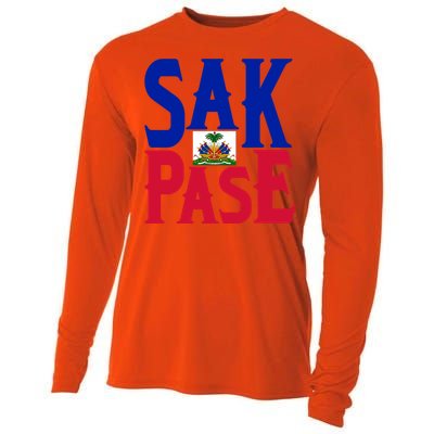 Sak Pase Funny Gift Cute Haitian Creole Pride Funny Gift Cooling Performance Long Sleeve Crew