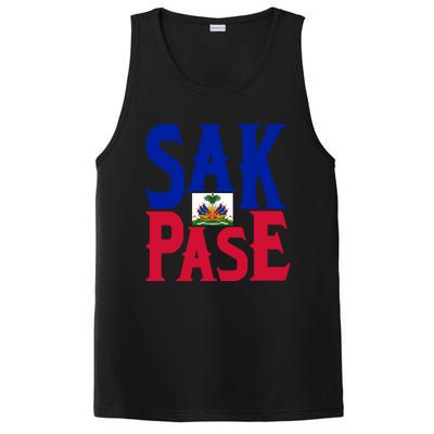 Sak Pase Funny Gift Cute Haitian Creole Pride Funny Gift PosiCharge Competitor Tank