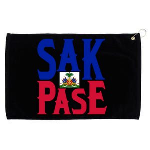 Sak Pase Funny Gift Cute Haitian Creole Pride Funny Gift Grommeted Golf Towel