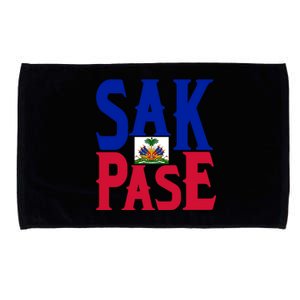 Sak Pase Funny Gift Cute Haitian Creole Pride Funny Gift Microfiber Hand Towel