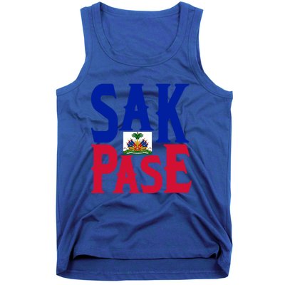 Sak Pase Funny Gift Cute Haitian Creole Pride Funny Gift Tank Top