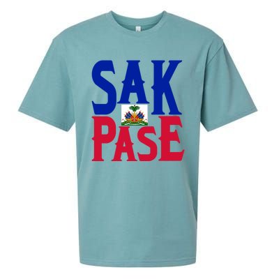 Sak Pase Funny Gift Cute Haitian Creole Pride Funny Gift Sueded Cloud Jersey T-Shirt