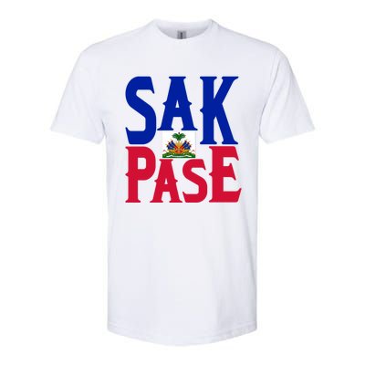 Sak Pase Funny Gift Cute Haitian Creole Pride Funny Gift Softstyle CVC T-Shirt