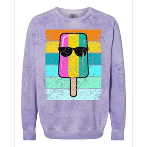 Summer Popsicle Funny Ice Cream Beach Pool Party Colorblast Crewneck Sweatshirt