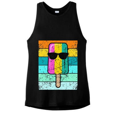 Summer Popsicle Funny Ice Cream Beach Pool Party Ladies PosiCharge Tri-Blend Wicking Tank