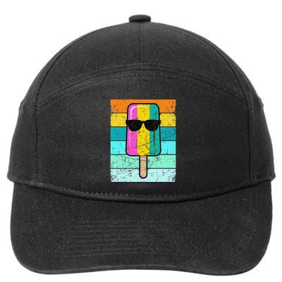 Summer Popsicle Funny Ice Cream Beach Pool Party 7-Panel Snapback Hat