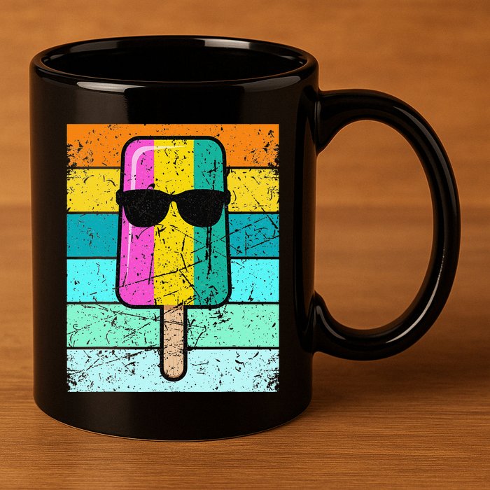 Summer Popsicle Funny Ice Cream Beach Pool Party 11oz C Handle Ceramic Mug